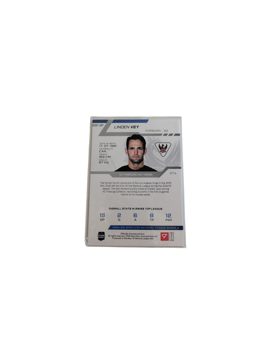 2025 SportZoo National League HC Fribourg-Gottéron Linden Vey 05/30 Blue card