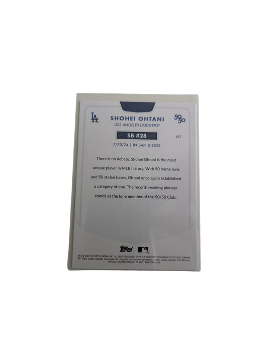 2024 Topps Los Angeles Dodgers Shohei Ohtani 50/50 SB #28 Card