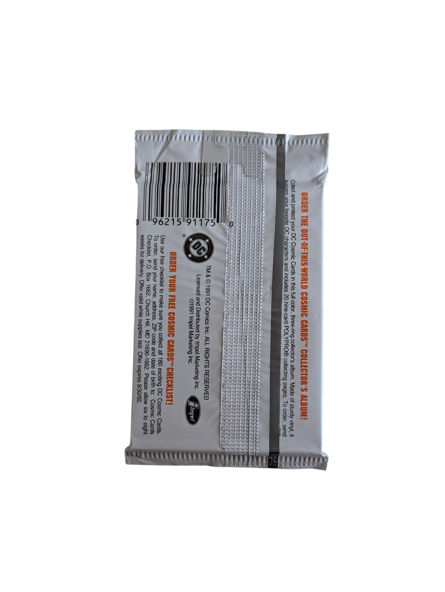 1991 Impel DC Comics Cosmic Cards Deathstroke Cover Pack