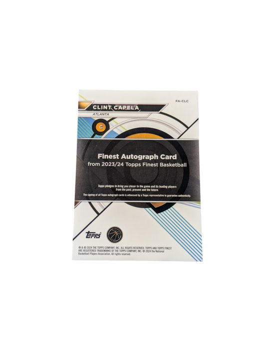 2024 Topps Finest Basketball Atlanta Hawks Clint Capela Auto Card