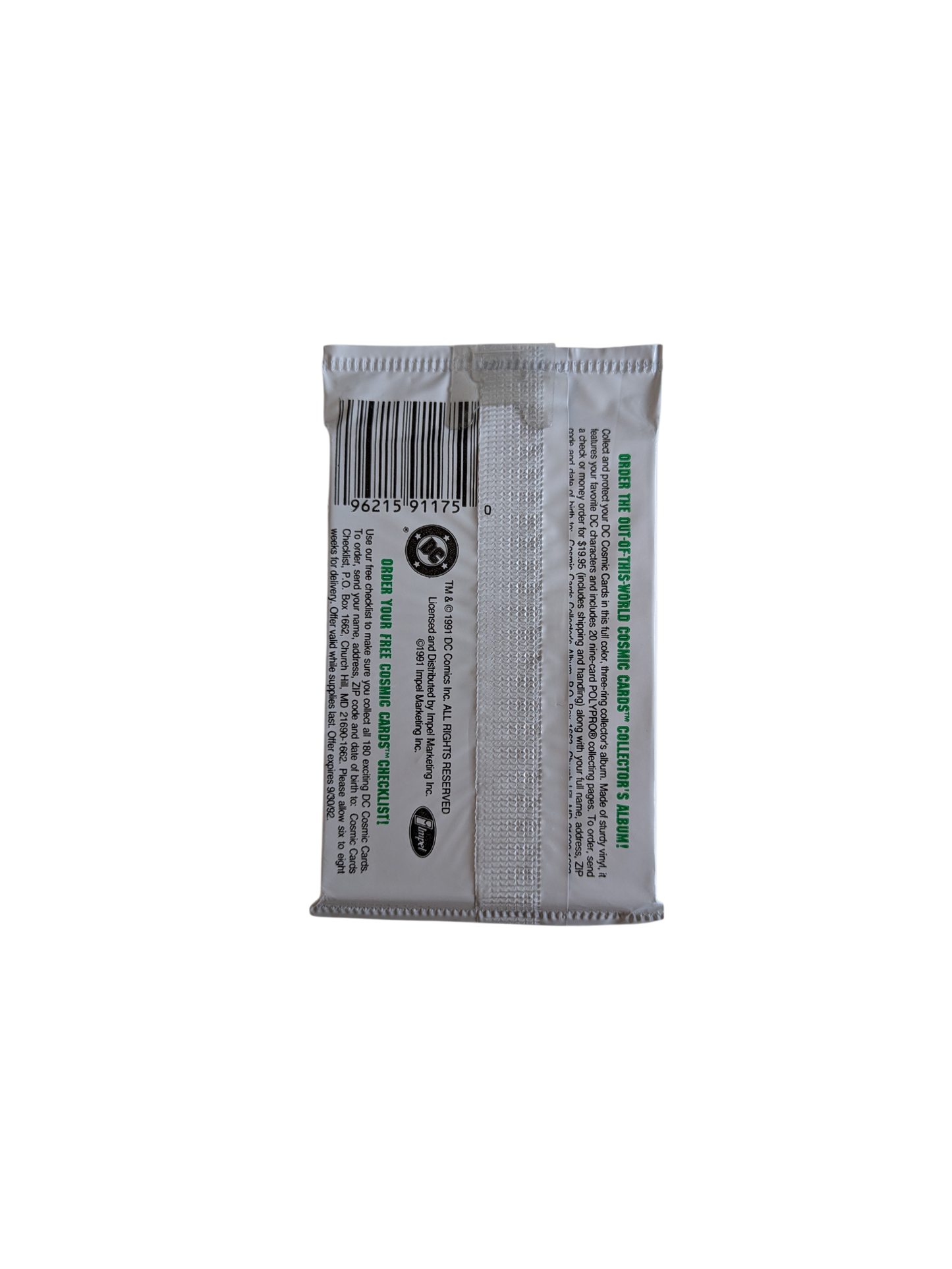 1991 Impel DC Comics Cosmic Cards Green Lantern Cover Pack