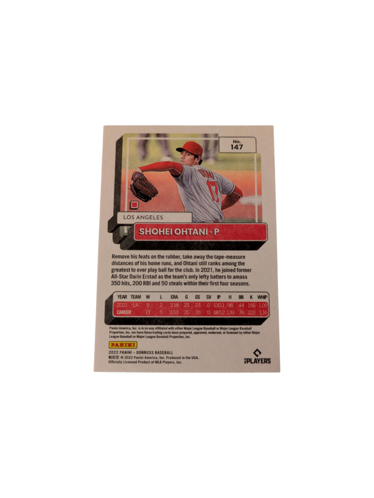 2022 Panini Donruss Los Angeles Angels Shohei Ohtani #147 Card