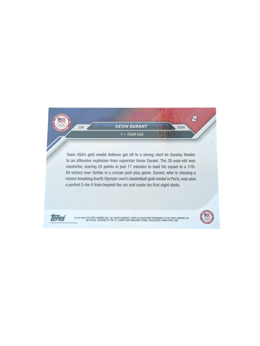 2024 Topps Now Team USA Kevin Durant #2 card