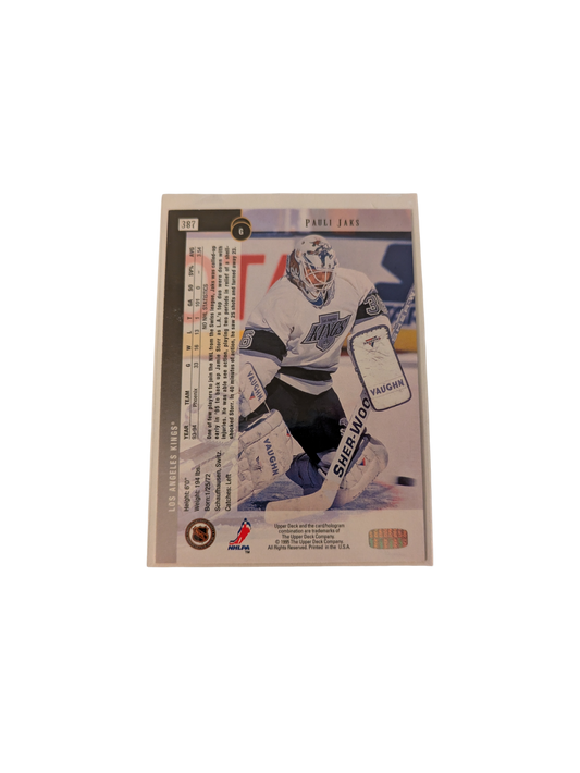 1995 Upper Deck Los Angeles Kings Pauli Jaks #387 card