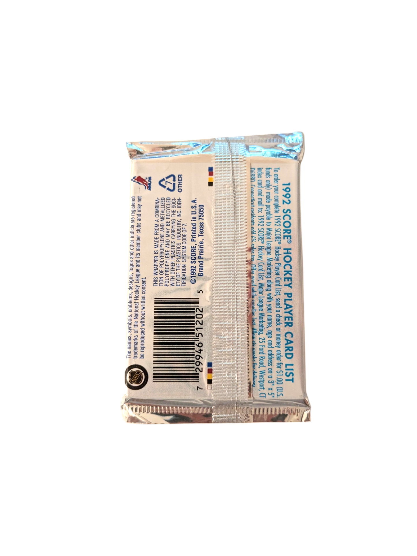 1992 Score NHL US Edition Hockey Cards Pack