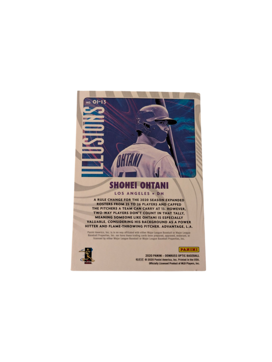 2020 Panini Optic 0 Donruss Los Angeles Angels Shohei Ohtani Illusions Card
