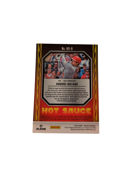 2022 Panini Mosaic Los Angeles Angels Shohei Ohtani Hot Sauce Card