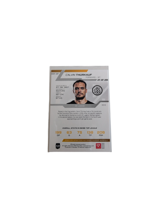 2025 SportZoo National League HC Lugano Calvin Thurkauf 13/30 Blue card