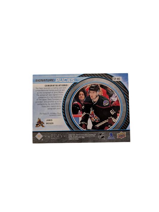 2022 Upper Deck Signature Pucks Phoenix Coyotes Janis Moser Auto Card