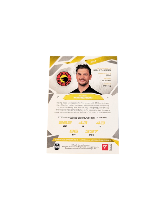 2026 SportZoo National League Bern Marc Marchon 06/20 Red card