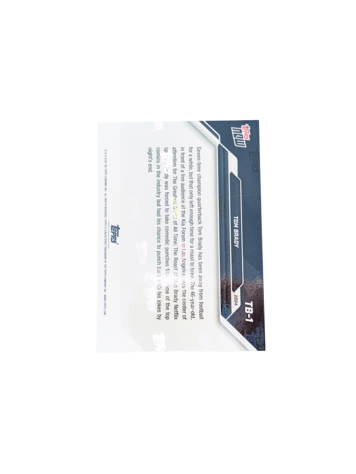 2024 Topps Now Greatest of All Time Tom Brady Recovery card