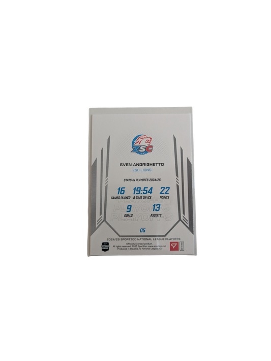 2025 SportZoo National League Playoffs ZSC Lions Andrighetto 15/60 Green card