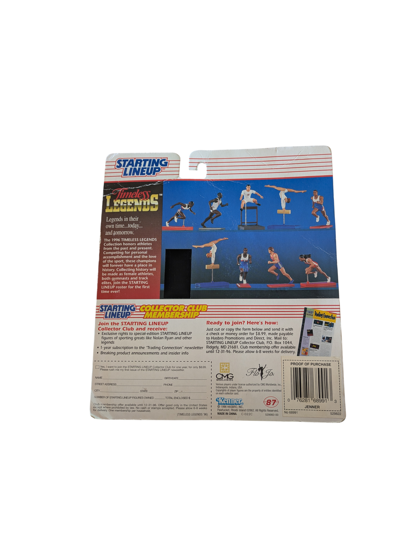 1996 Kenner Starting Lineup Timeless Legends Bruce Jenner Action Figure with card