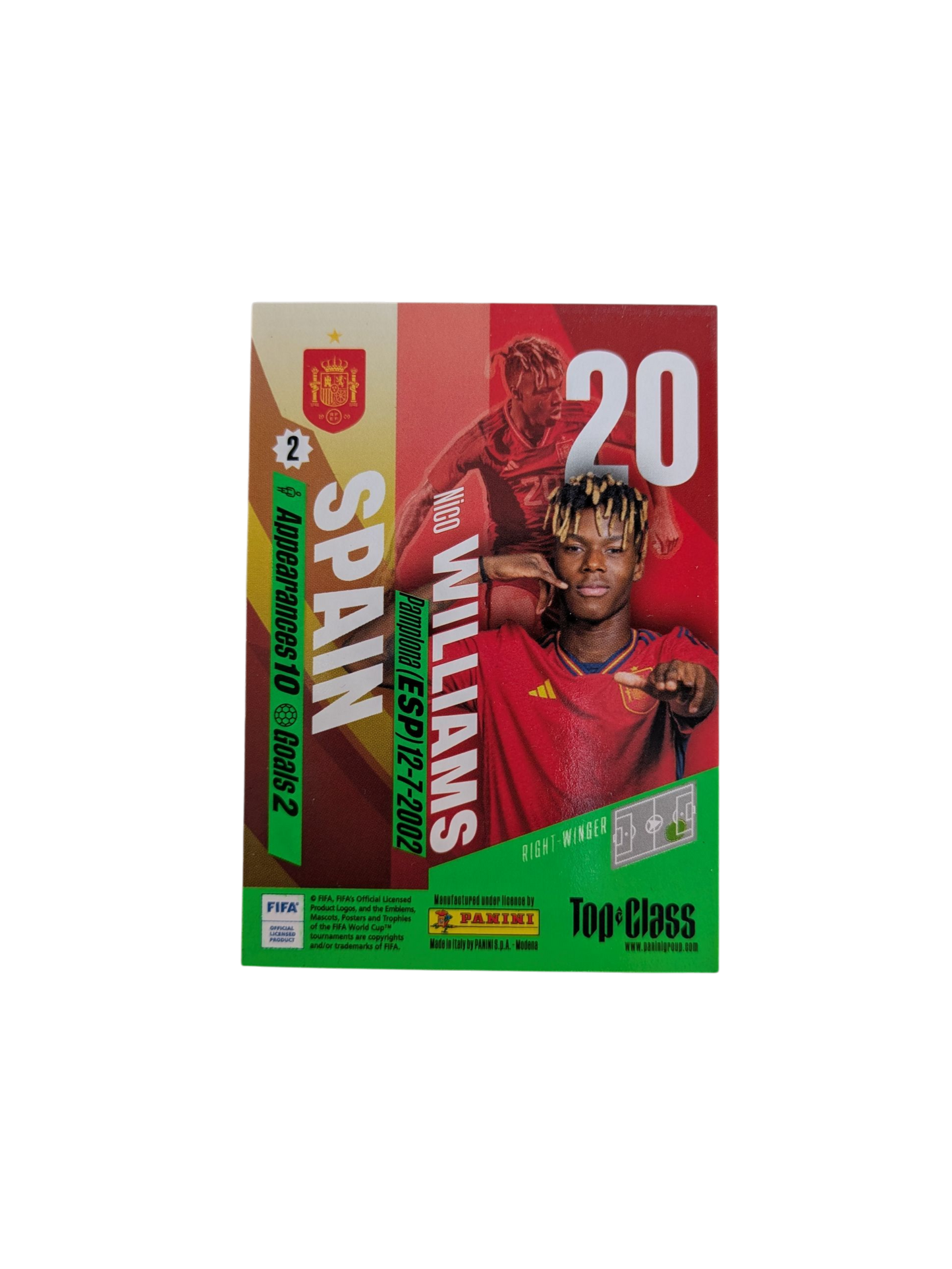 Panini Top Class Spain Nico Williams #98 Card