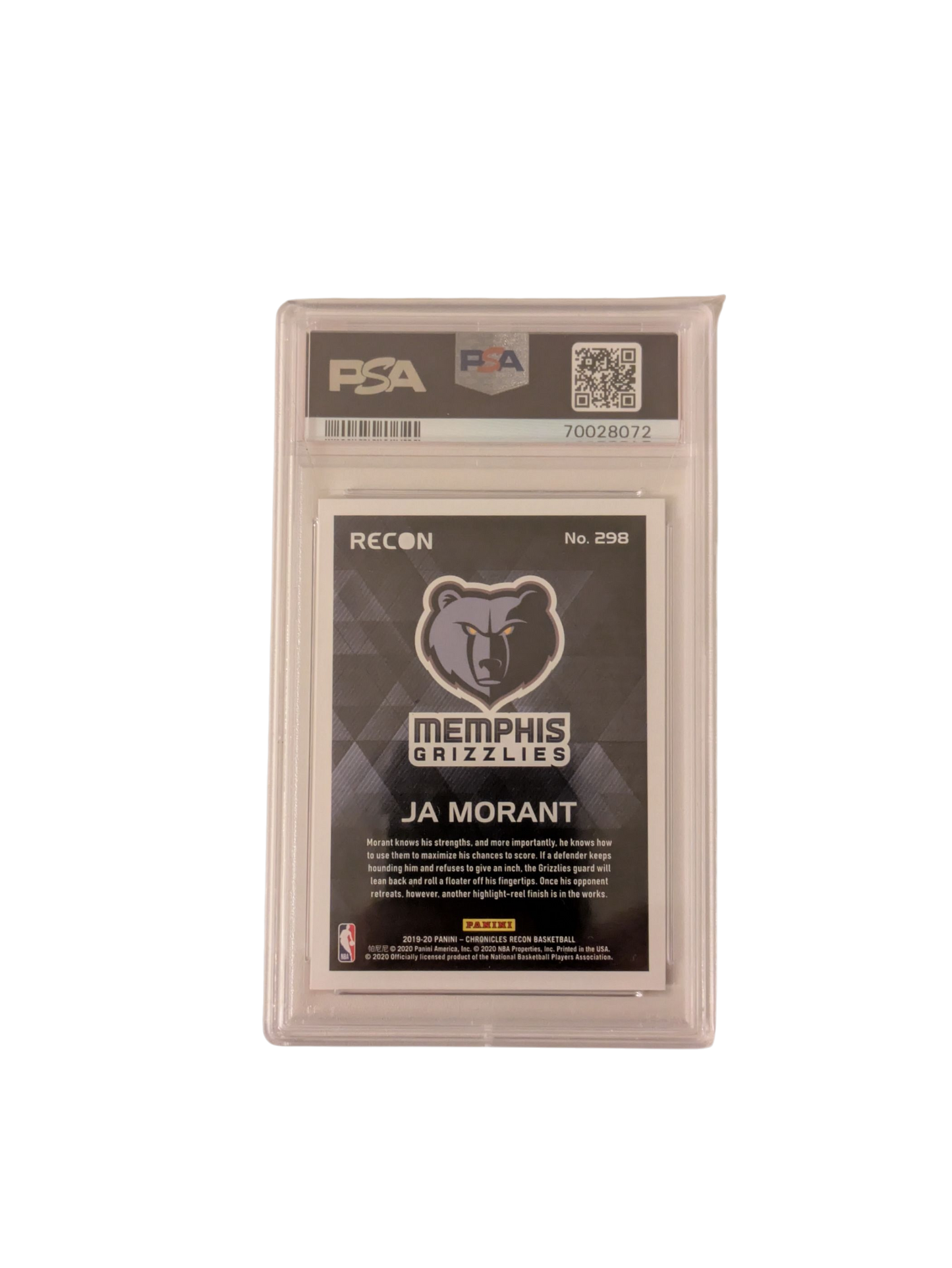 2019 Panini Chronicles Ja Morant Pink #298 PSA 9 Card