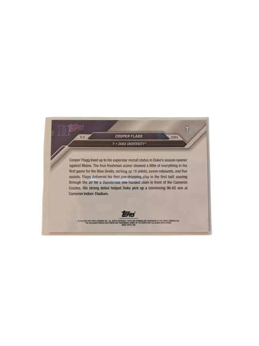 2024 Topps Bowman U Now Duke Cooper Flagg Debut #1 Card