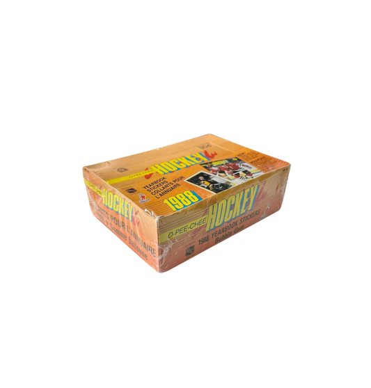 1988 O-Pee-Chee NHL Hockey Yearbook Stickers Box + Album