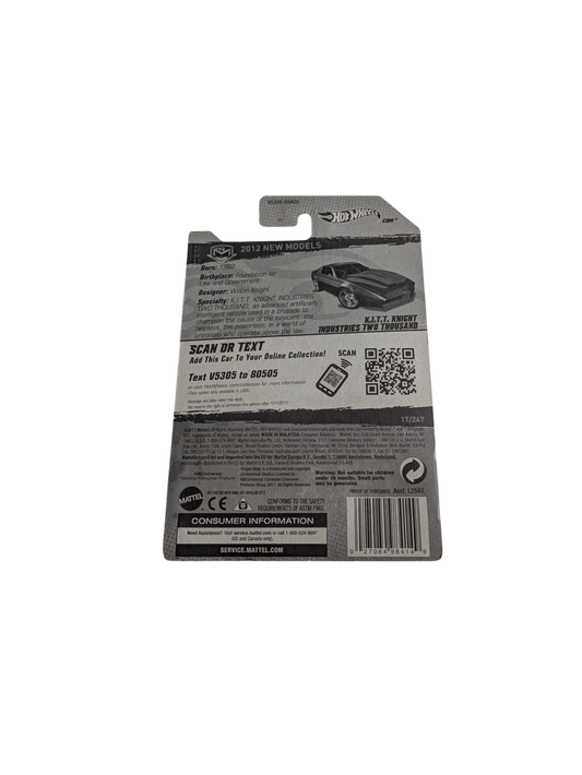 2011 Mattel Hot Wheels Knight Rider KITT Knight Industries Two Thousand Car Model