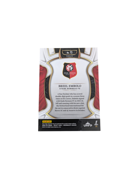 2026 Panini Select Ligue 1 Stade Rennais FC Breel Embolo #73 card