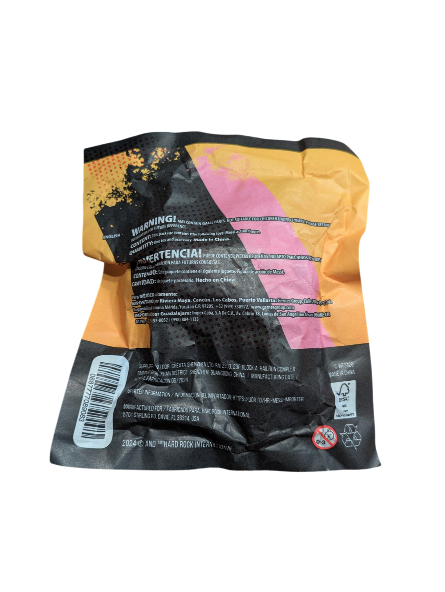 Hard Rock Cafe Captain Lionel Messi Figure Football Toy