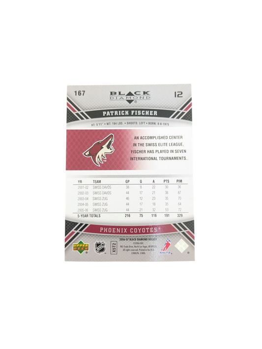 2006-07 Upper Deck Black Diamond Phoenix Coyotes Patrick Fischer #167 card