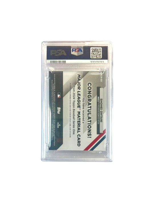 2024 Topps Shohei Ohtani Major League Material Game-Used Patch PSA card