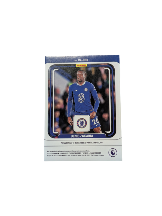 2022 Panini Contenders Autographs Chelsea FC Denis Zakaria 046/299 Auto card