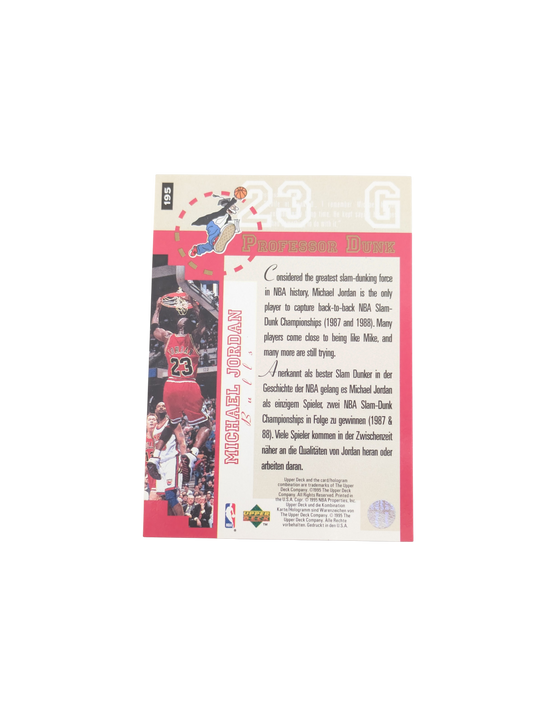 1995-96 Upper Deck Collector's Choice - Professor Dunk Michael Jordan #195 card