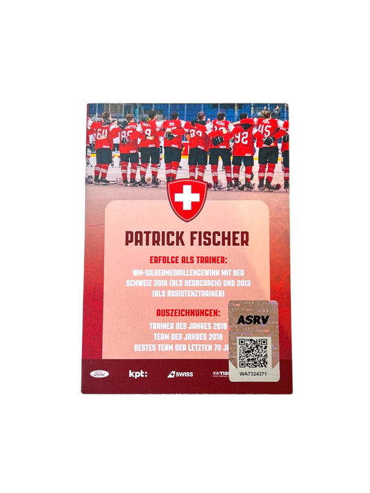 Hockey Postcard signed by Patrick Fischer (105x148mm)