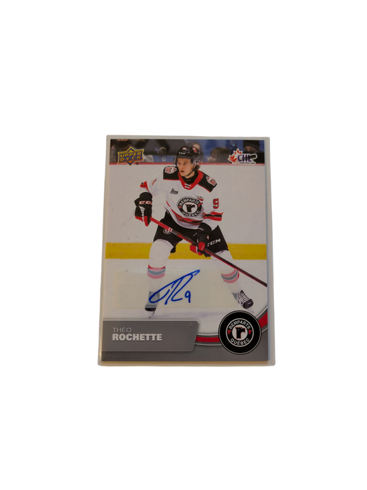 2021 Upper Deck Exclusives Quebec Remparts Theo Rochette /100 card + Auto Bundle