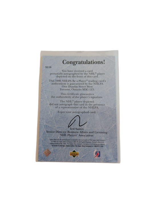 1996 Upper Deck Be a Player Montreal Canadiens Andrei Kovalenko Auto Card