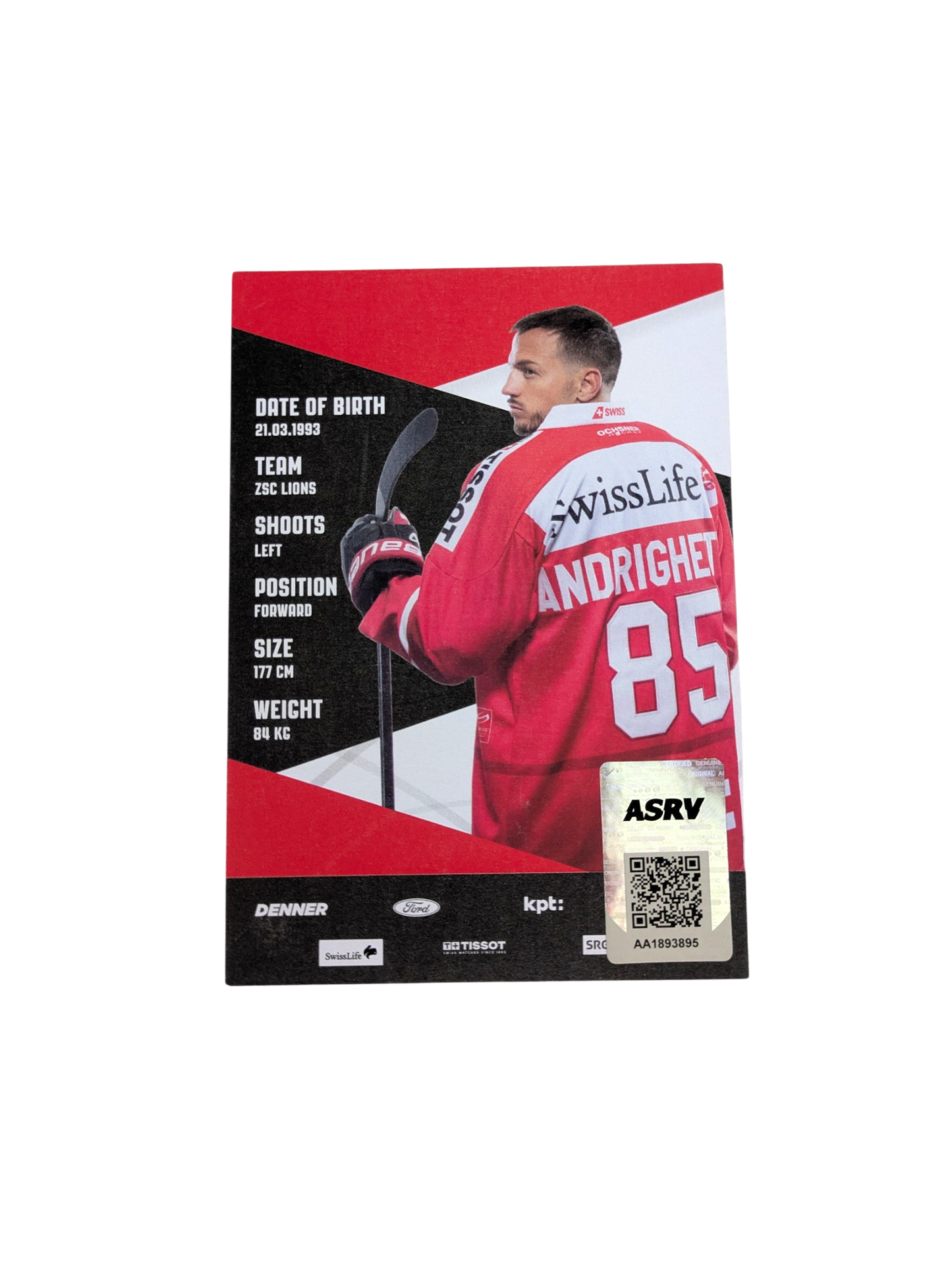 Switzerland Football Auto Card signed by Alayah Pilgrim