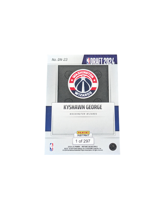 2024 Panini Draft 2024 Washington Wizards Kyshawn George 1/297 card