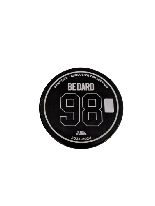 Chicago Blackhawks Connor Bedard NHL First Goal Puck /980