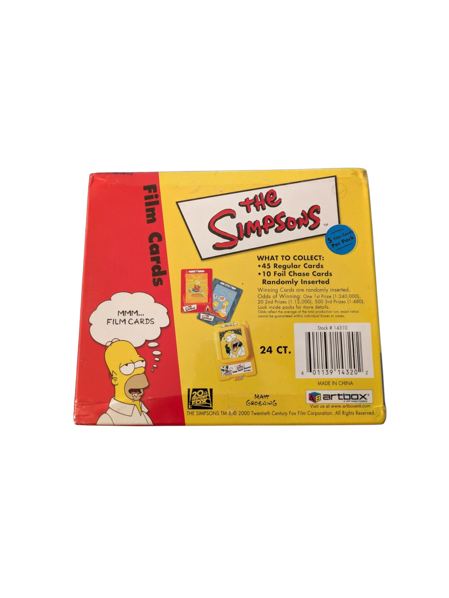 2000 Artbox The Simpsons Film Cards Box