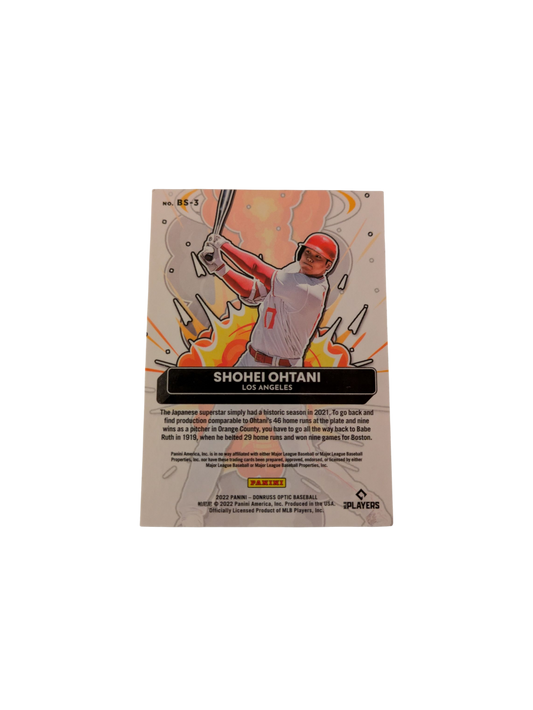 2022 Panini Optic 0 Donruss Los Angeles Angels Shohei Ohtani Bomb Squad Card