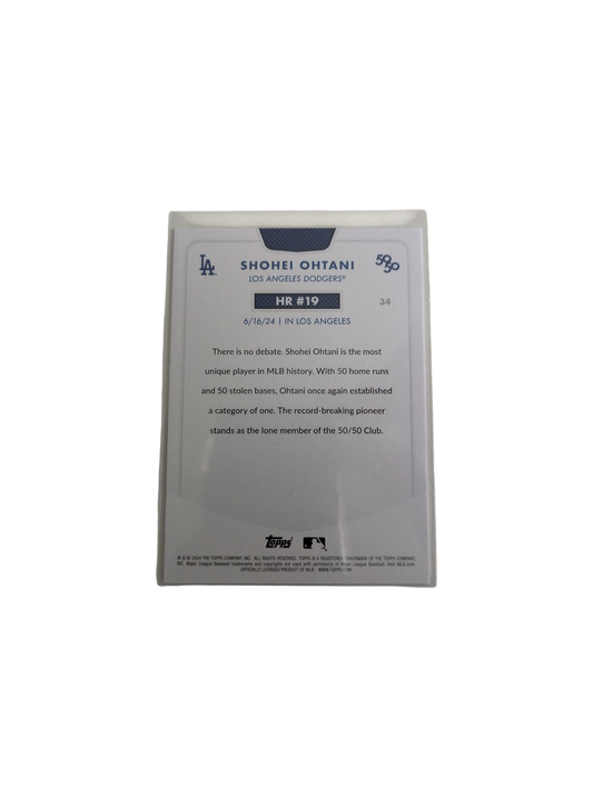 2024 Topps Los Angeles Dodgers Shohei Ohtani 50/50 HR #19 Card