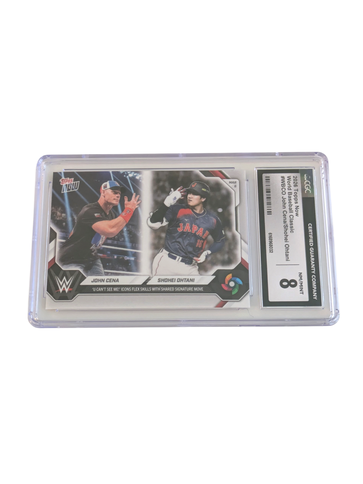 2026 Topps Now World Baseball Classic John Cena Shohei Ohtani CGC 8 Card