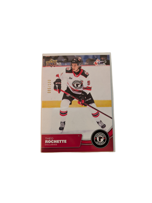 2021 Upper Deck Exclusives Quebec Remparts Theo Rochette Auto card