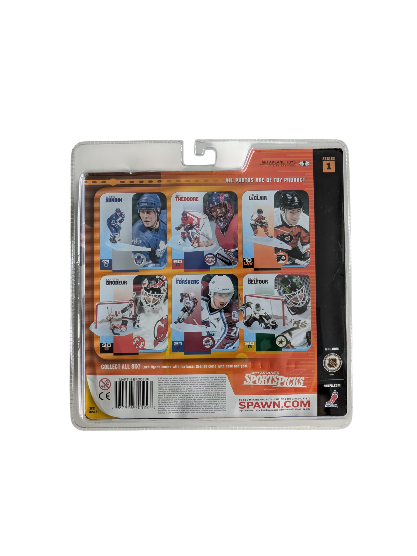 2001 McFarlane New Jersey Devils Martin Brodeur Action Figure