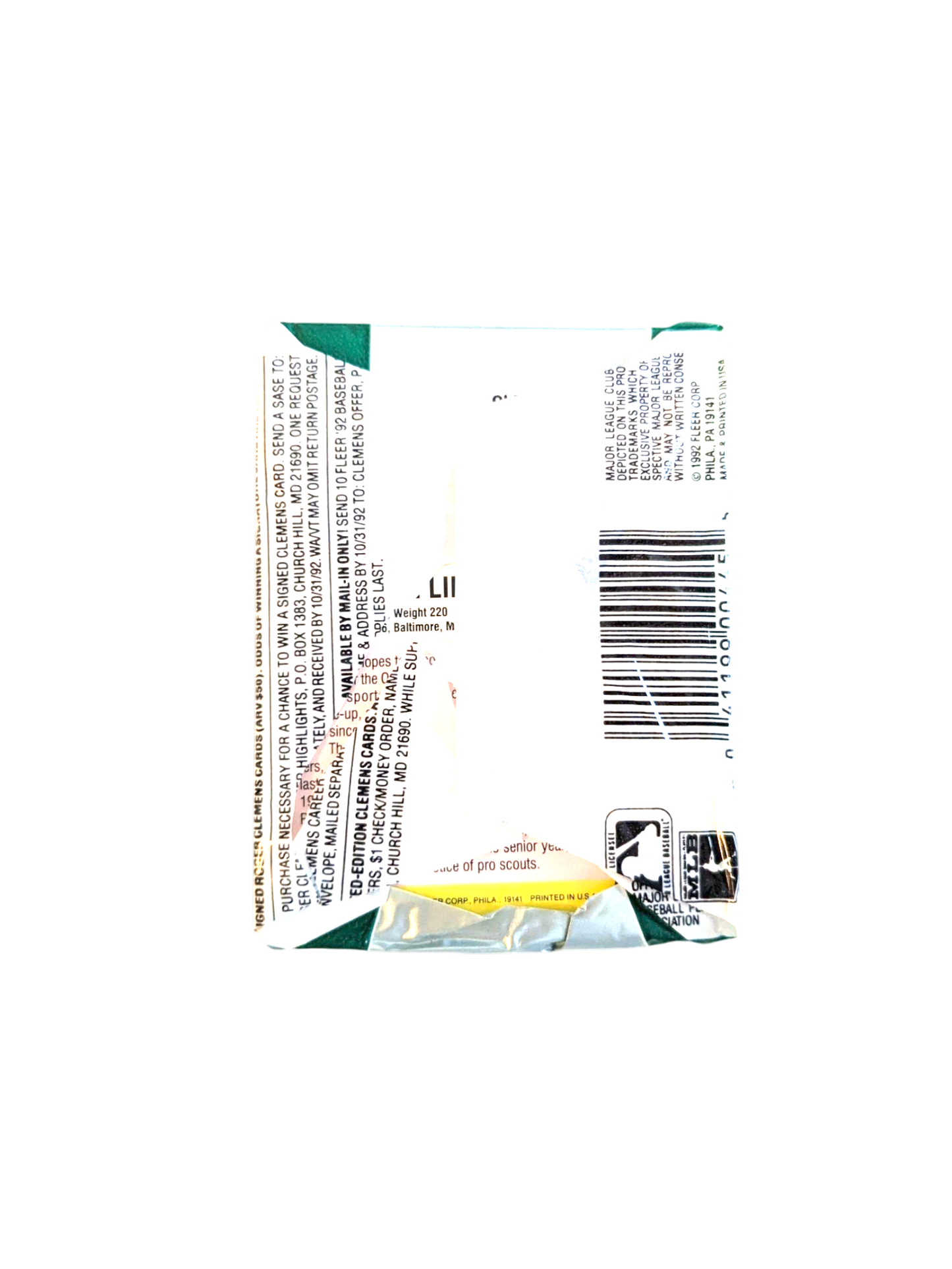 1992 Fleer All Stars MLB Baseball Pack