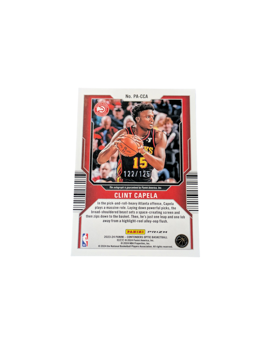 2024 Panini Condenters Optic Atlanta Hawks Clint Capela Auto /125 Card