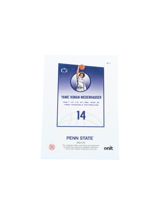 2024 ONIT Penn State NCAA Basketball Yanic Konan Niederhauser IC-1 card
