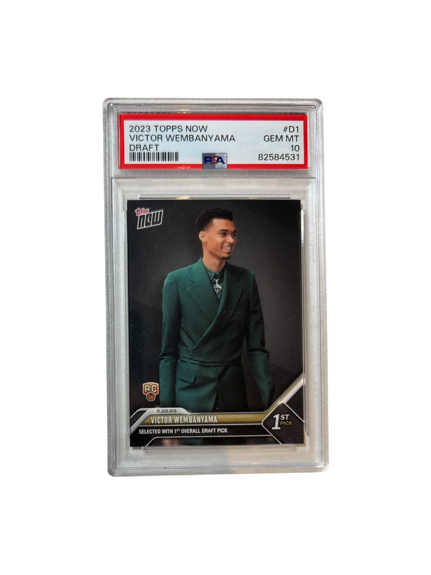 2023 Topps Now Victor Wembanyama Rookie Draft PSA 10 Card