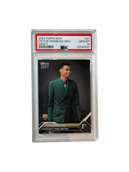 2023 Topps Now Victor Wembanyama Rookie Draft PSA 10 Card