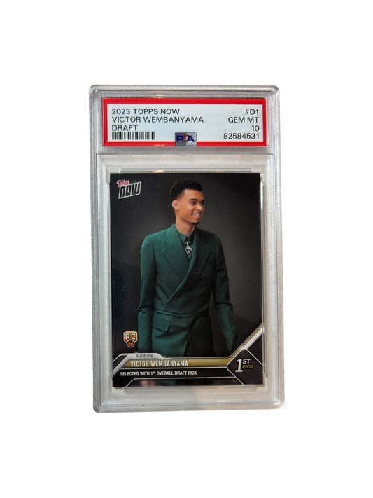 2023 Topps Now Victor Wembanyama Rookie Draft PSA 10 Card