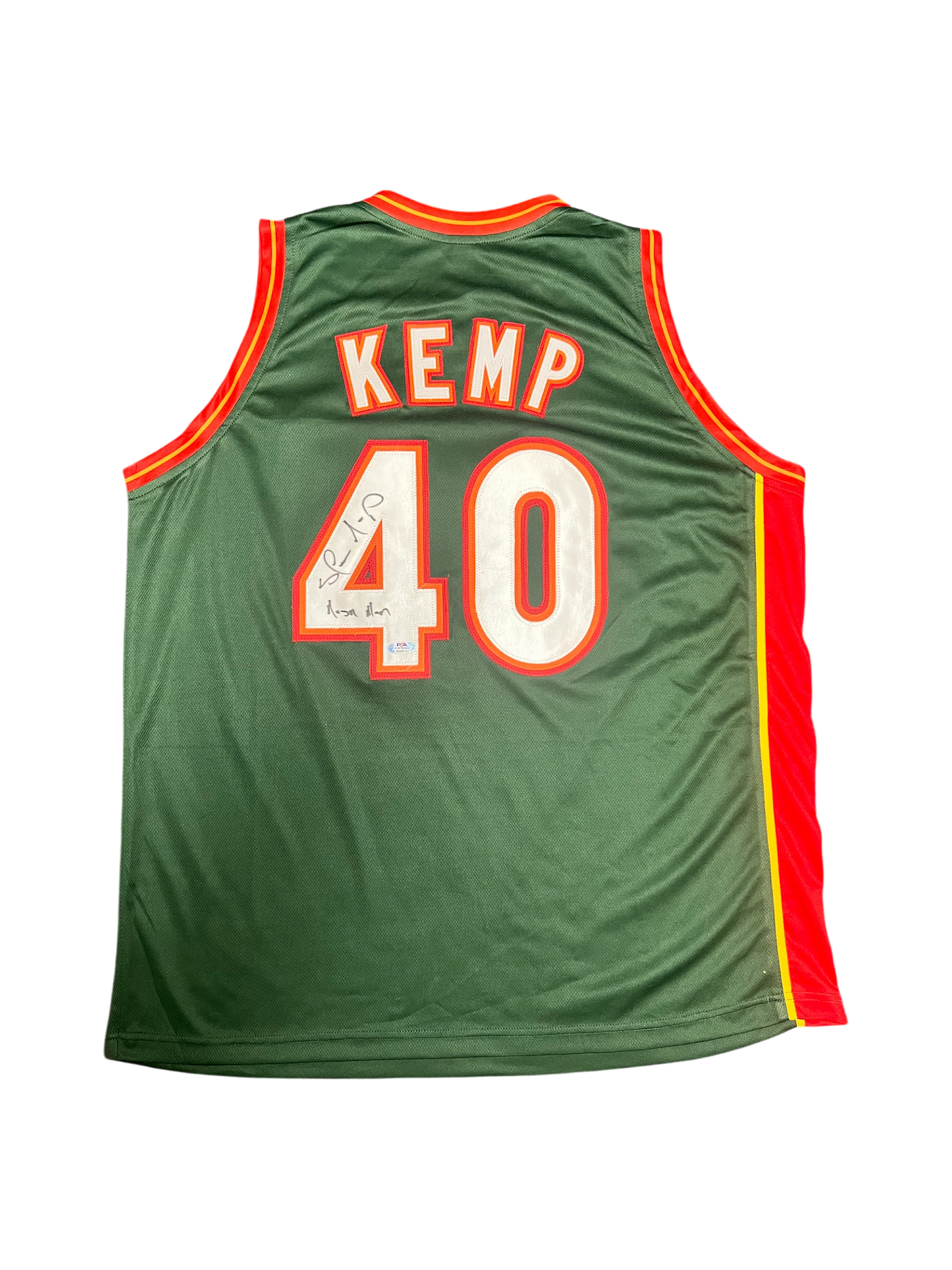 Seattle Super Sonics Shawn Kemp Auto "Rain/Reign Man" signed Custom Jersey