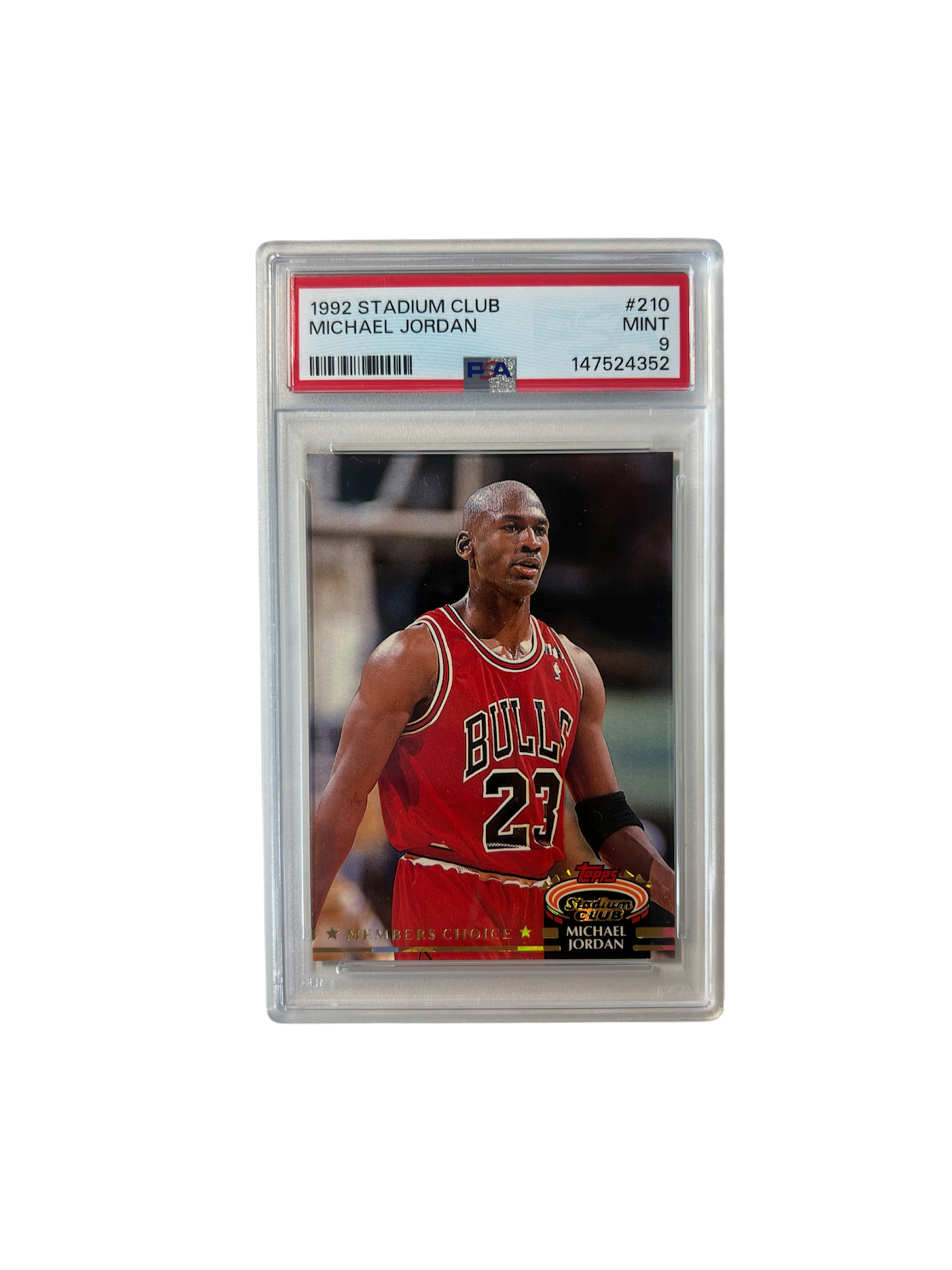 1992 Topps Stadium Club Michael Jordan PSA Card