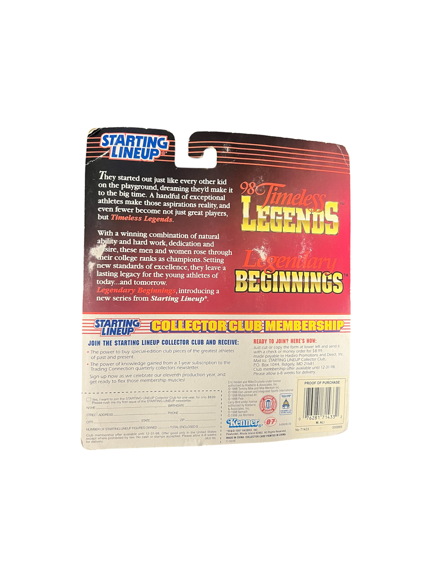 1998 Kenner Starting Lineup Muhammad Ali Action Figure with card