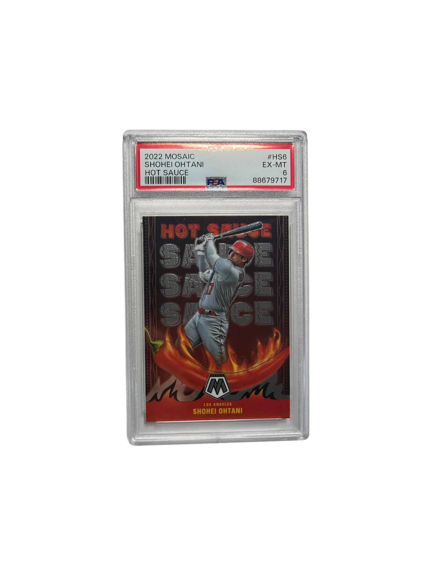2022 Panini Mosaic Shohei Ohtani Hot Sauce PSA Card